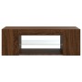 Mobile Porta TV con Luci LED Rovere Marrone 90x39x30 cm