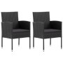 Set Mobili da Pranzo per Giardino 3 pz Nero