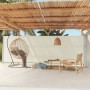 Tenda da Sole Laterale Retrattile per Patio 180x600 cm Crema