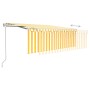 Tenda Retrattile Automatica con Parasole 4x3m Gialla Bianca