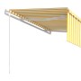 Tenda Retrattile Automatica con Parasole 4x3m Gialla Bianca