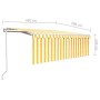 Tenda Retrattile Automatica con Parasole 4x3m Gialla Bianca