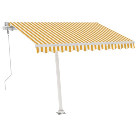 Tenda da Sole Autoportante Automatica 350x250 cm Gialla Bianca