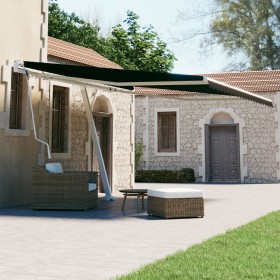 Tenda Sole Retrattile Automatica con Palo 400x300 cm Antracite