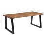Tavolo da Pranzo in Legno Massello di Acacia 180x90 cm