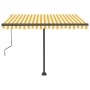 Tenda da Sole Autoportante Automatica 300x250 cm Gialla Bianca