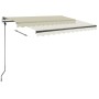Tenda da Sole Retrattile Manuale con LED 350x250 cm Crema