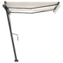 Tenda da Sole Retrattile Manuale con LED 350x250 cm Crema