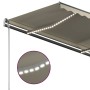 Tenda da Sole Retrattile Manuale con LED 350x250 cm Crema
