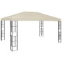 Gazebo con Stringa di Luci LED 3x4 m Crema