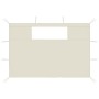 Pareti con Finestre per Gazebo 2 pz Crema