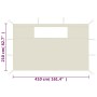 Pareti con Finestre per Gazebo 2 pz Crema