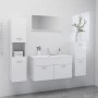 Set Mobili da Bagno Bianco Lucido in Truciolato