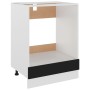 Mobile per Forno Nero 60x46x81,5 cm in Legno Multistrato