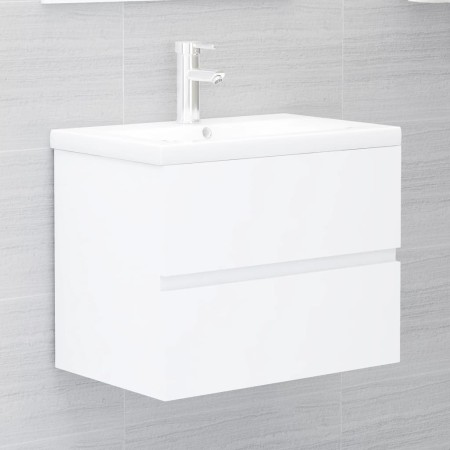 Set Mobili da Bagno Bianco in Legno Multistrato