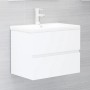 Set Mobili da Bagno Bianco in Legno Multistrato