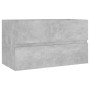 Set Mobili da Bagno Grigio Cemento in Truciolato