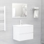 Set Mobili da Bagno Bianco Lucido in Truciolato