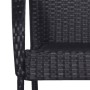 Set Mobili da Pranzo Giardino 7 pz in Polyrattan Nero