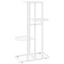 Piedistallo per Piante a 4 Piani 43x22x76 cm in Metallo Bianco
