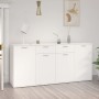 Credenza Bianca 160x36x75 cm in Legno Multistrato