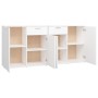 Credenza Bianca 160x36x75 cm in Legno Multistrato