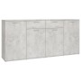 Credenza Grigio Cemento 160x36x75 cm in Legno Multistrato