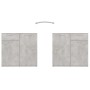 Credenza Grigio Cemento 160x36x75 cm in Legno Multistrato