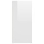 Credenza Bianco Lucido 160x36x75 cm in Legno Multistrato