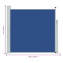 Tenda Laterale Retrattile per Patio 170x300 cm Blu