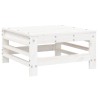 Set Salotto da Giardino 9 pz Bianco in Legno Massello di Pino