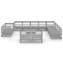 Set Divani da Giardino 13 pz Grigio in Legno Massello di Pino