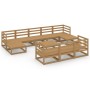 Set Divani da Giardino 11 pz in Legno Massello di Pino