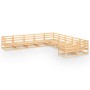 Set Divani da Giardino 10 pz in Legno Massello di Pino