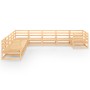 Set Divani da Giardino 10 pz in Legno Massello di Pino
