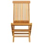 Sedie da Giardino con Cuscini Rossi 8 pz in Massello di Teak