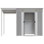 Capannone Tetto Esteso Grigio Chiaro 277x110,5x181cm Acciaio