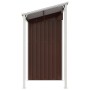 Capanno Giardino Tetto Esteso Marrone 277x110,5x181cm Acciaio