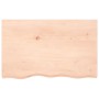 Piano per Tavolo 80x50x(2-6) cm in Rovere Massello Non Trattato