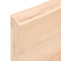 Piano per Tavolo 80x50x(2-6) cm in Rovere Massello Non Trattato