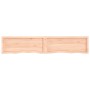 Piano per Tavolo 200x40x(2-6)cm in Rovere Massello Non Trattato