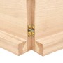 Piano per Tavolo 200x40x(2-6)cm in Rovere Massello Non Trattato