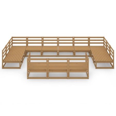 Set Divani da Giardino 13 pz in Legno Massello di Pino