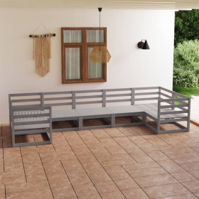 Set Salotto da Giardino 7 pz in Legno Massello di Pino