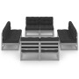 Set Divani da Giardino 8 pz con Cuscini Legno Massello Pino