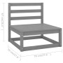 Set Divani da Giardino 8 pz con Cuscini Legno Massello Pino