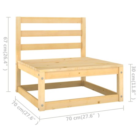 Set Divani da Giardino 4 pz con Cuscini Legno Massello Pino