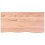 Piano Tavolo Marrone 100x50x(2-6) cm Massello Rovere Trattato