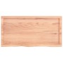 Piano Tavolo Marrone 100x50x(2-6) cm Massello Rovere Trattato