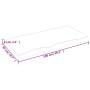 Piano Tavolo Marrone 100x50x(2-6) cm Massello Rovere Trattato